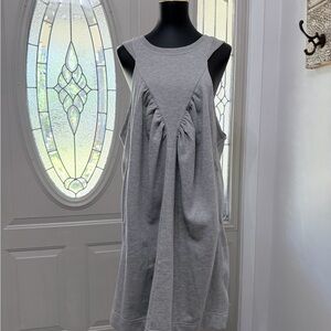 Anthropologie, Daily Practise, Grey Sleeveless Swing Dress Top